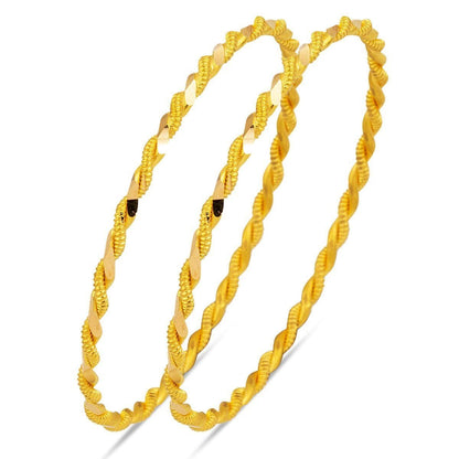 22K Yellow Gold Twisted Bangle (18 g)