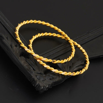 22K Yellow Gold Twisted Bangle (39 g)