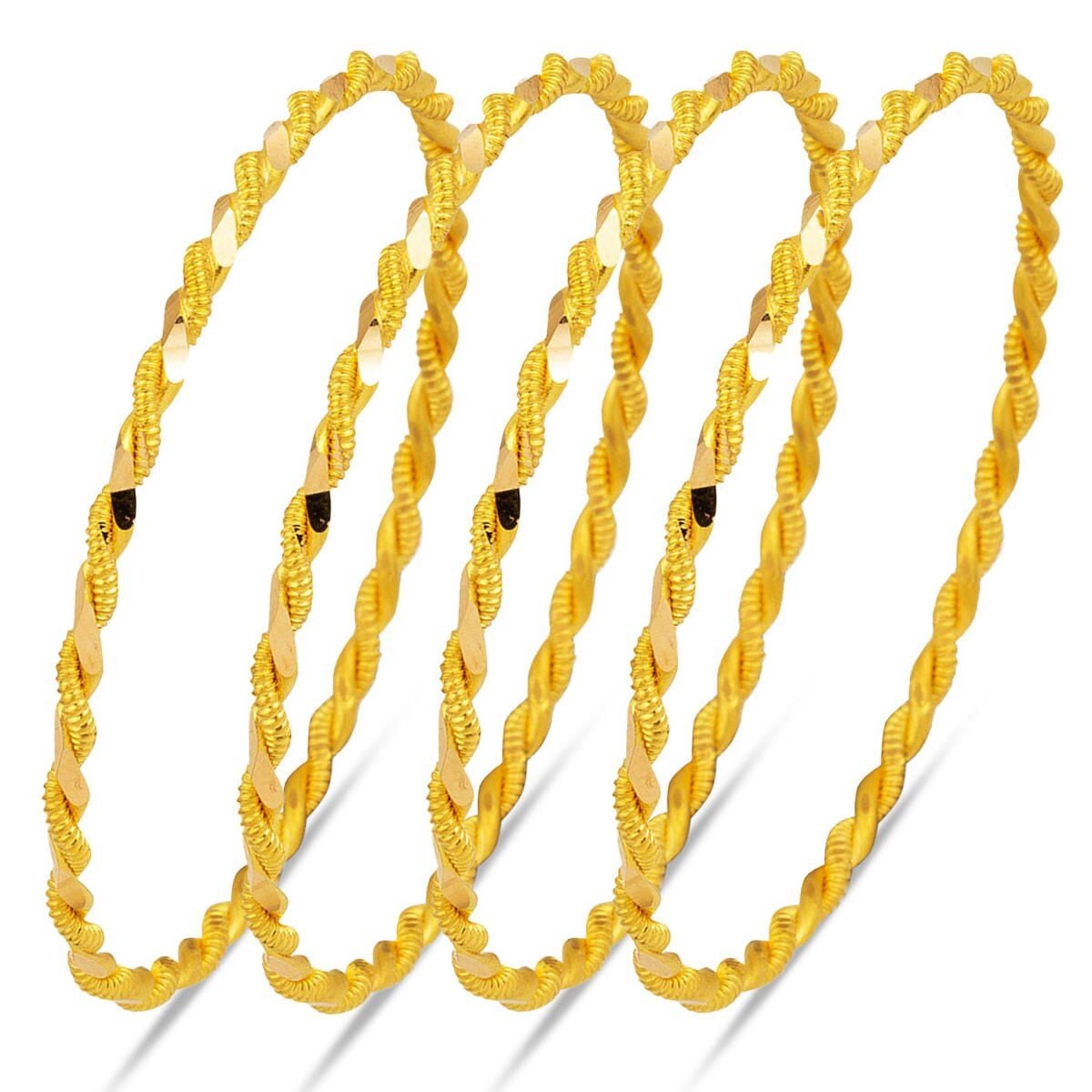 22K Yellow Gold Twisted Bangle (36 g)