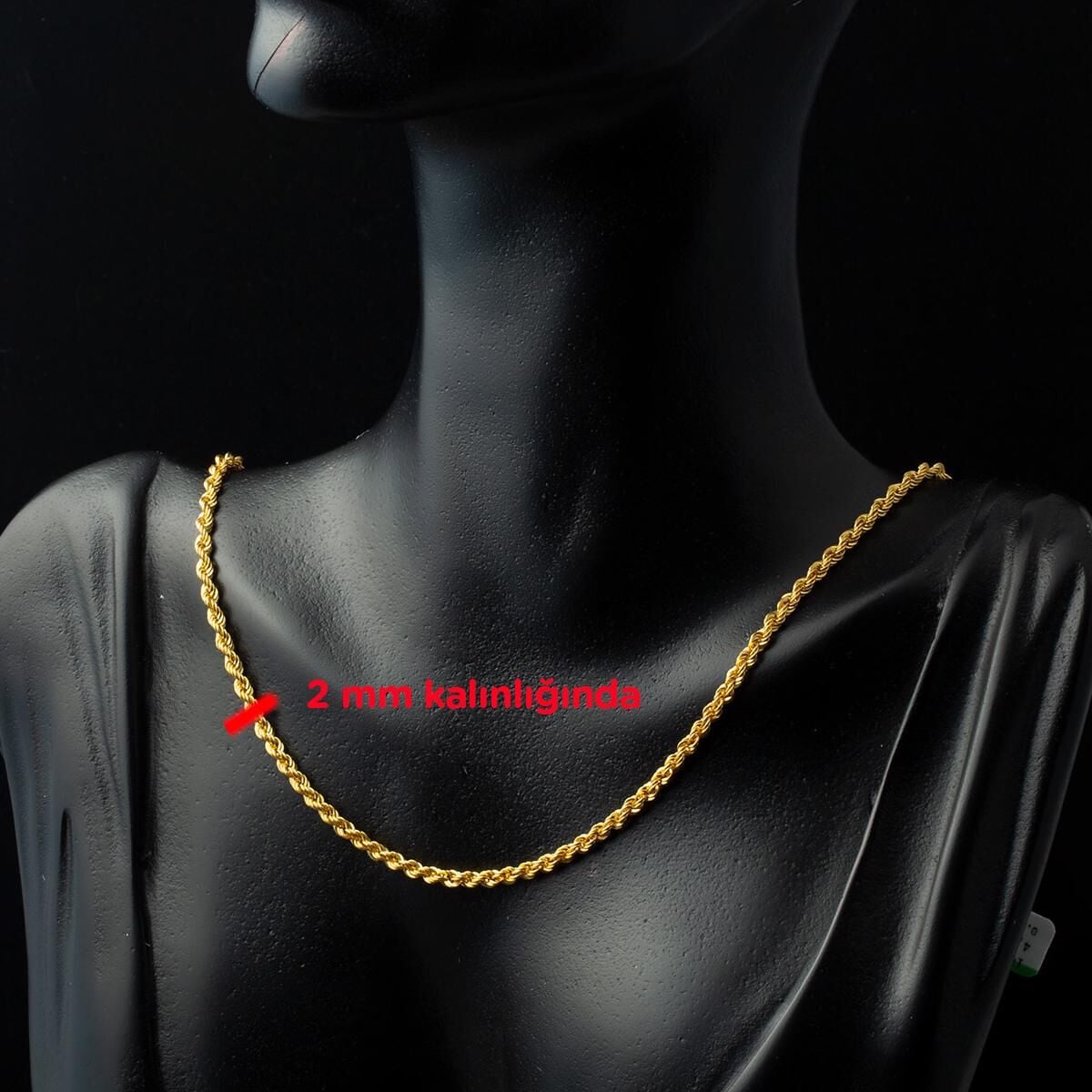 22K Yellow Gold Twisted Chain