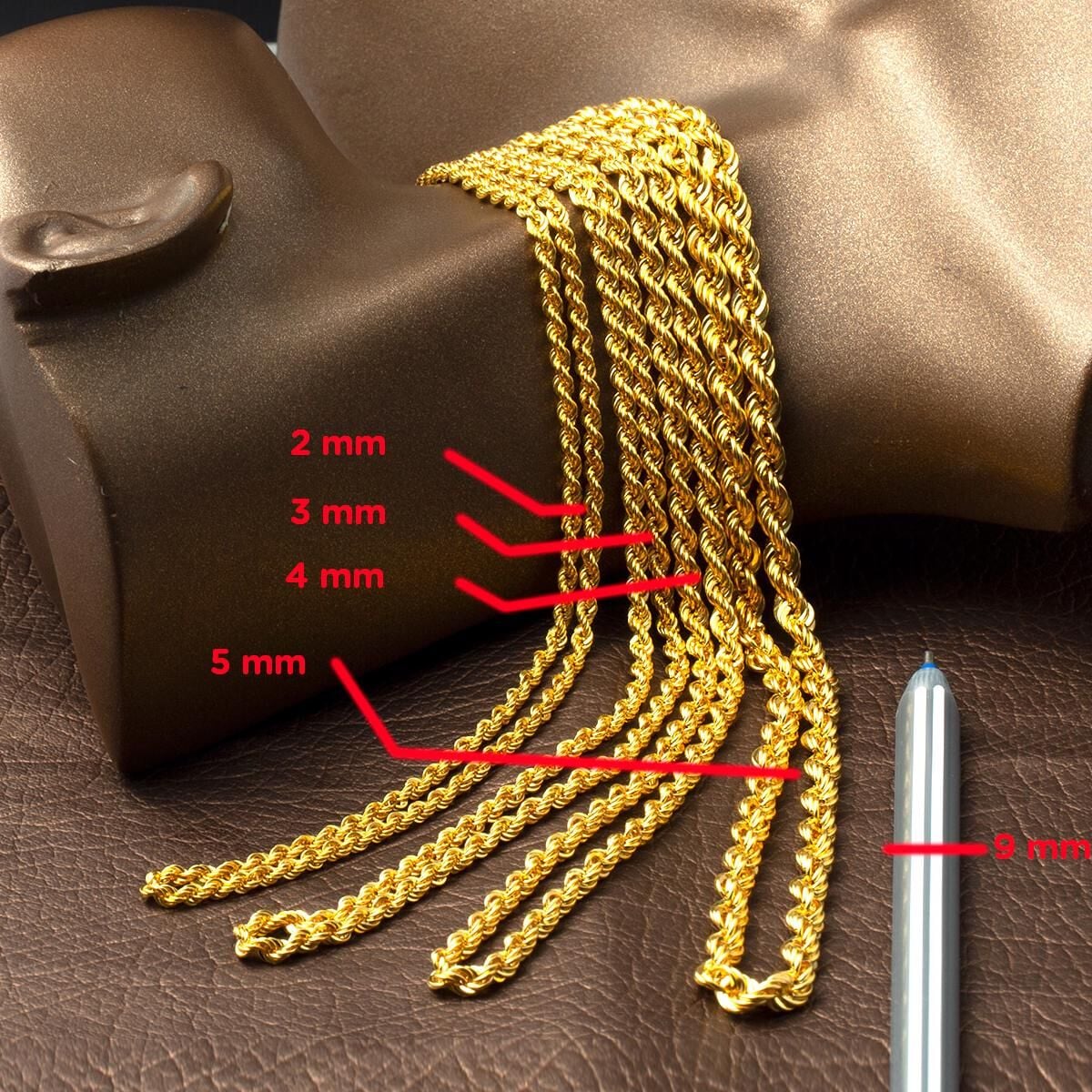 22K Yellow Gold Twisted Chain