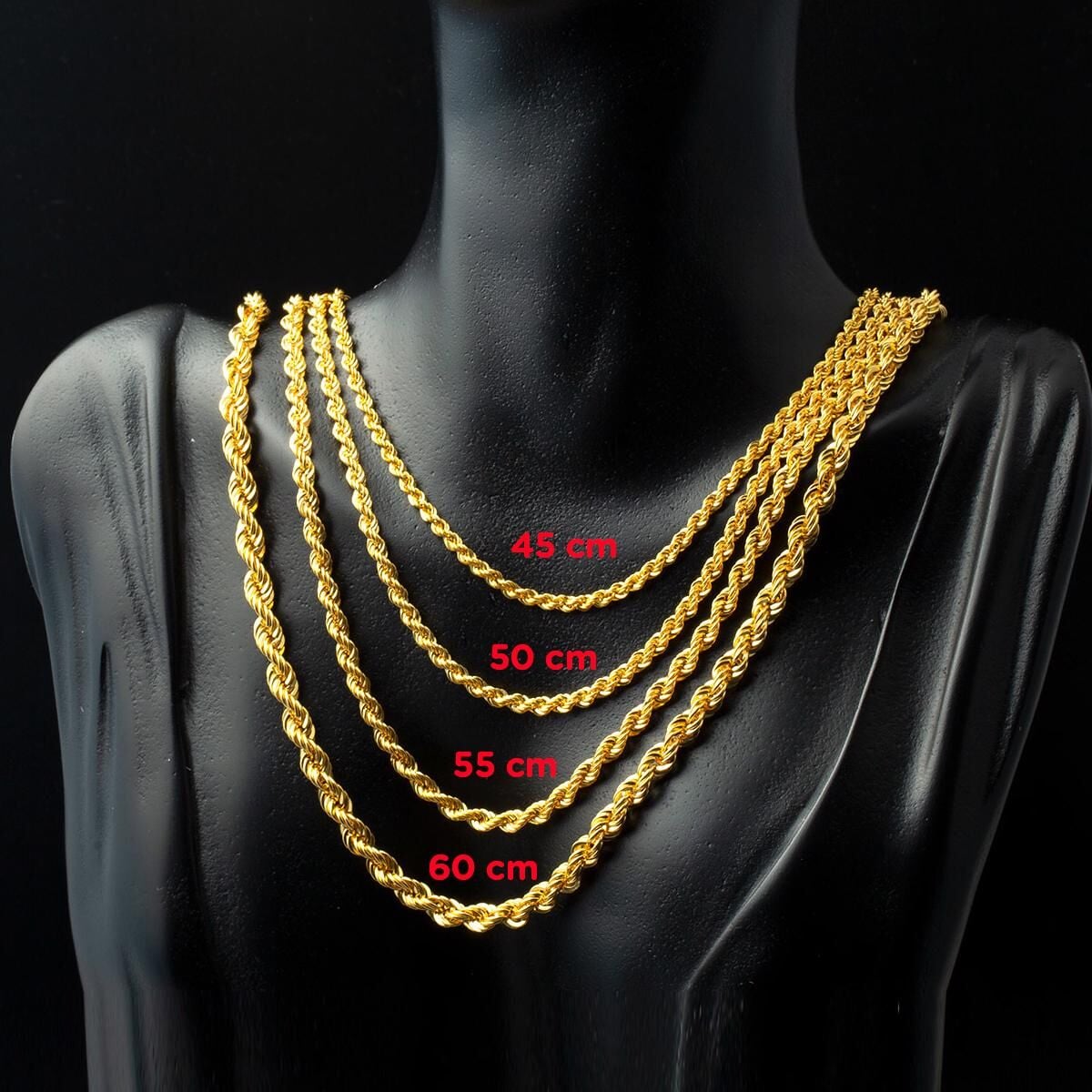 22K Yellow Gold Twisted Chain