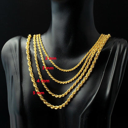 22K Yellow Gold 60 cm Twisted Chain
