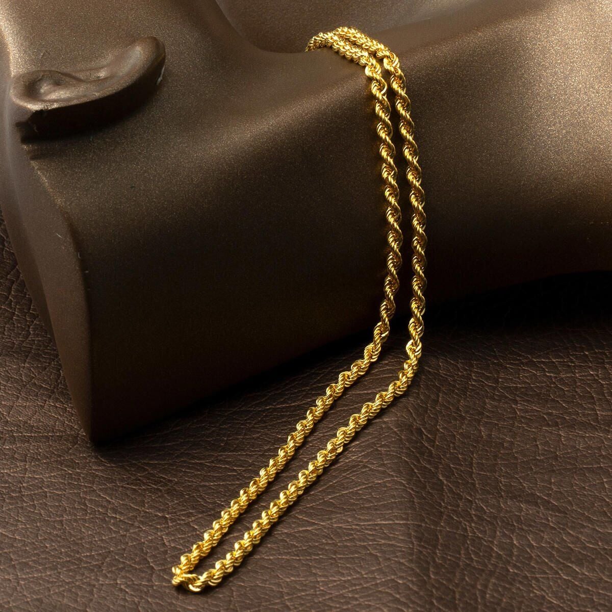 22K Yellow Gold 60 cm Twisted Chain