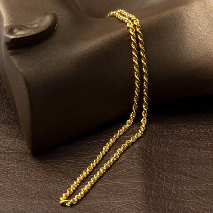 22K Yellow Gold 60 cm Twisted Chain