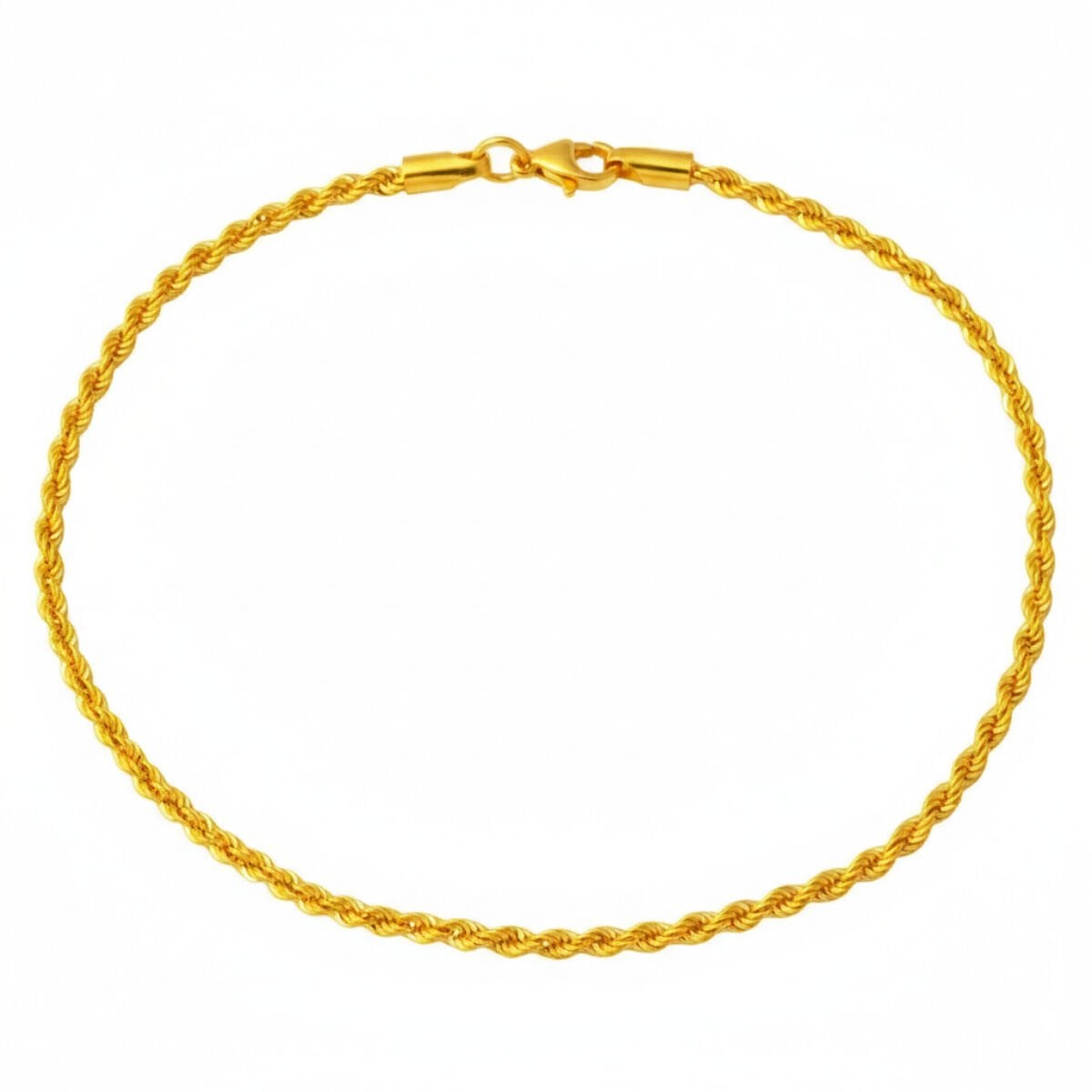 22K Yellow Gold Twisted Minimalist Bracelet