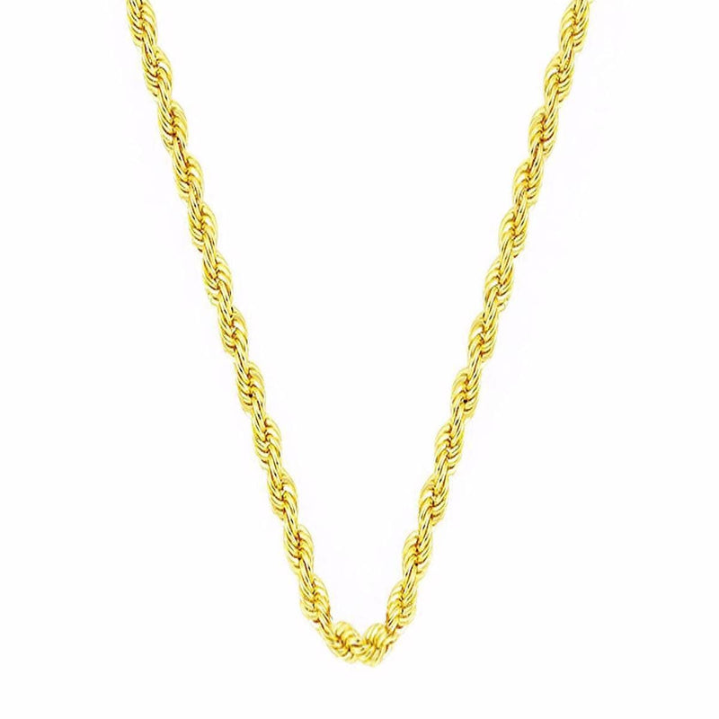 14K Green Gold Twisted Rope Chain 55 cm
