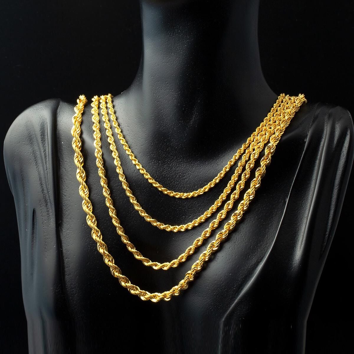 14K Yellow Gold Twisted Rope Chain 70 cm (3.7 g)