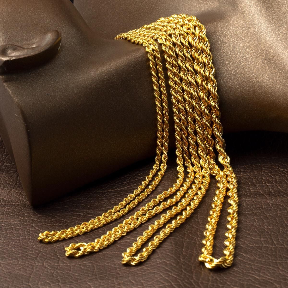 14K Yellow Gold Twisted Rope Chain 70 cm (3.7 g)