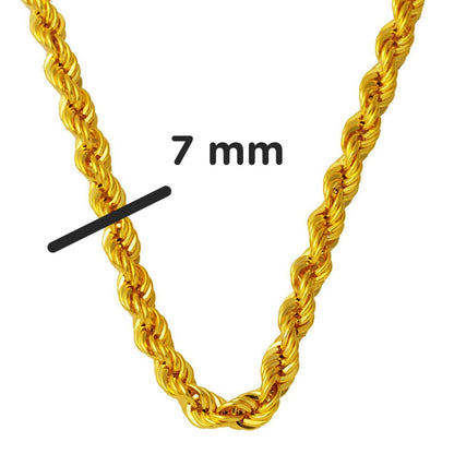 14K Yellow Gold Twisted Wide Chain Necklace