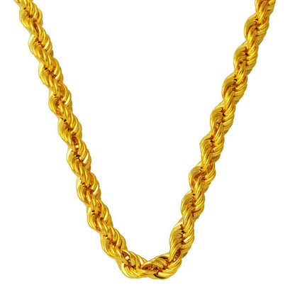 14K Yellow Gold Twisted Wide Chain Necklace (31 g)