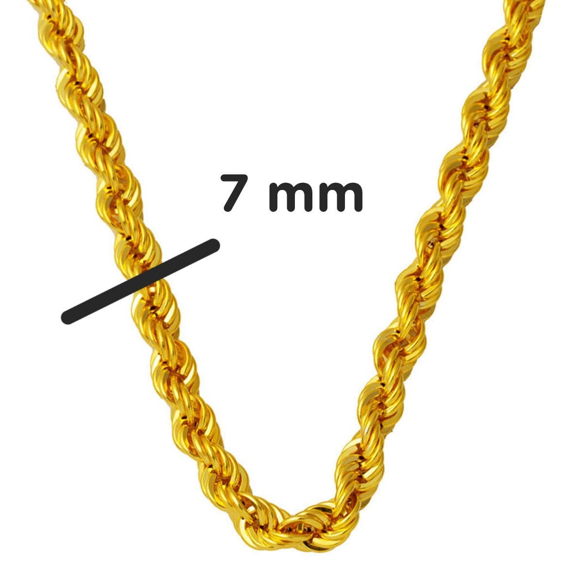 14K Yellow Gold Twisted Wide Chain Necklace (37 g)