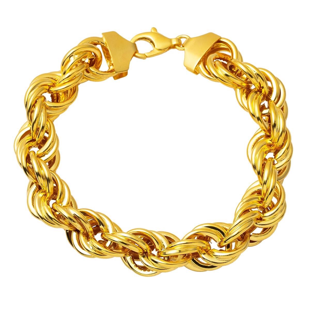 14K Yellow Gold Twisted Chain Bracelet (16.11 g)
