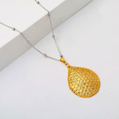 22K Yellow Gold Twisted Flower of Life Pendant