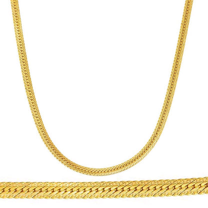 14K Yellow Gold Buse Chain Collar Necklace