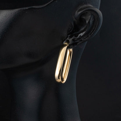 14K Gold Large Women's Hoop Earrings