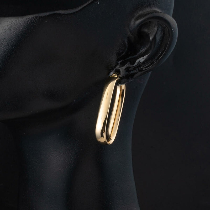 14K Gold Large Women's Hoop Earrings