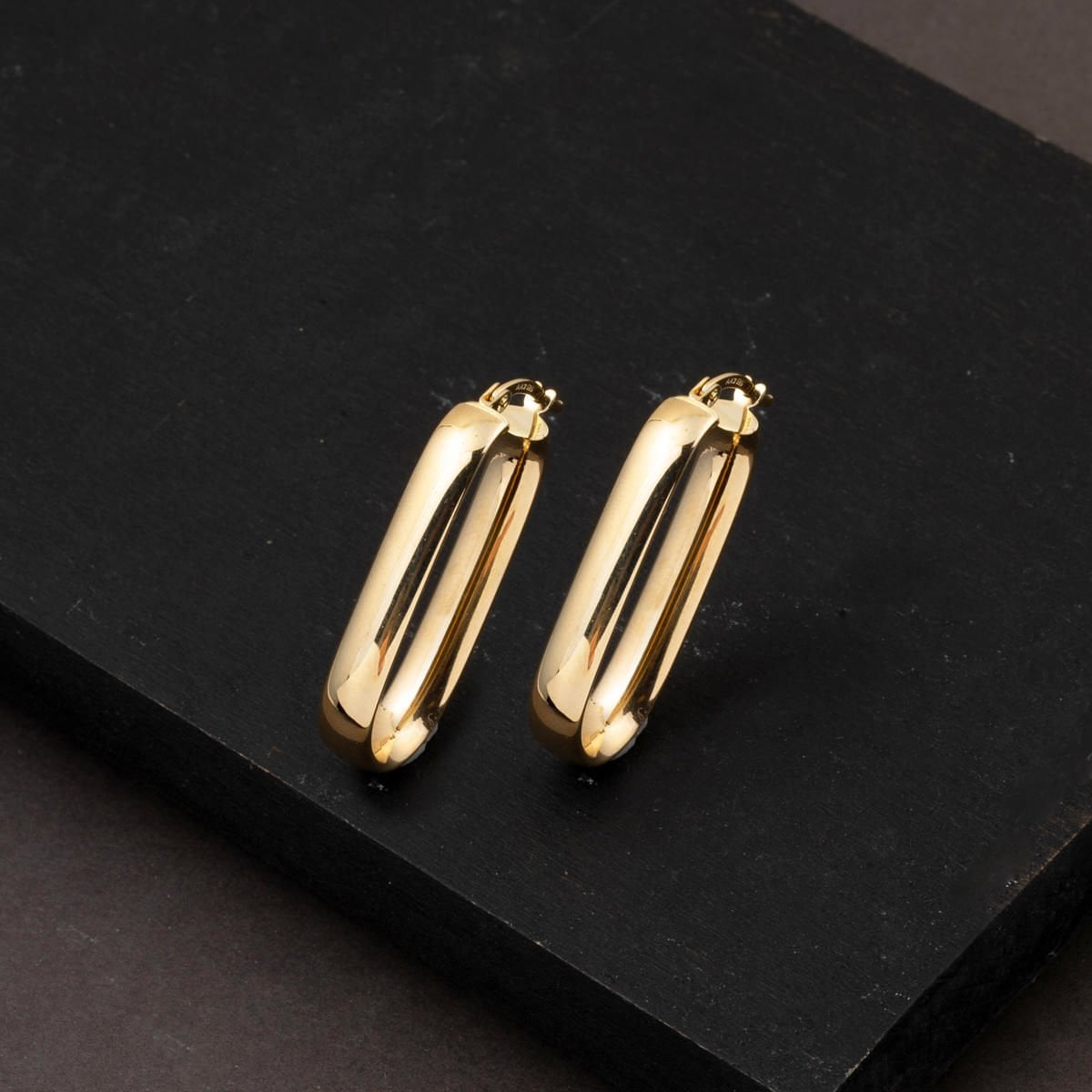 14K Gold Large Women's Hoop Earrings
