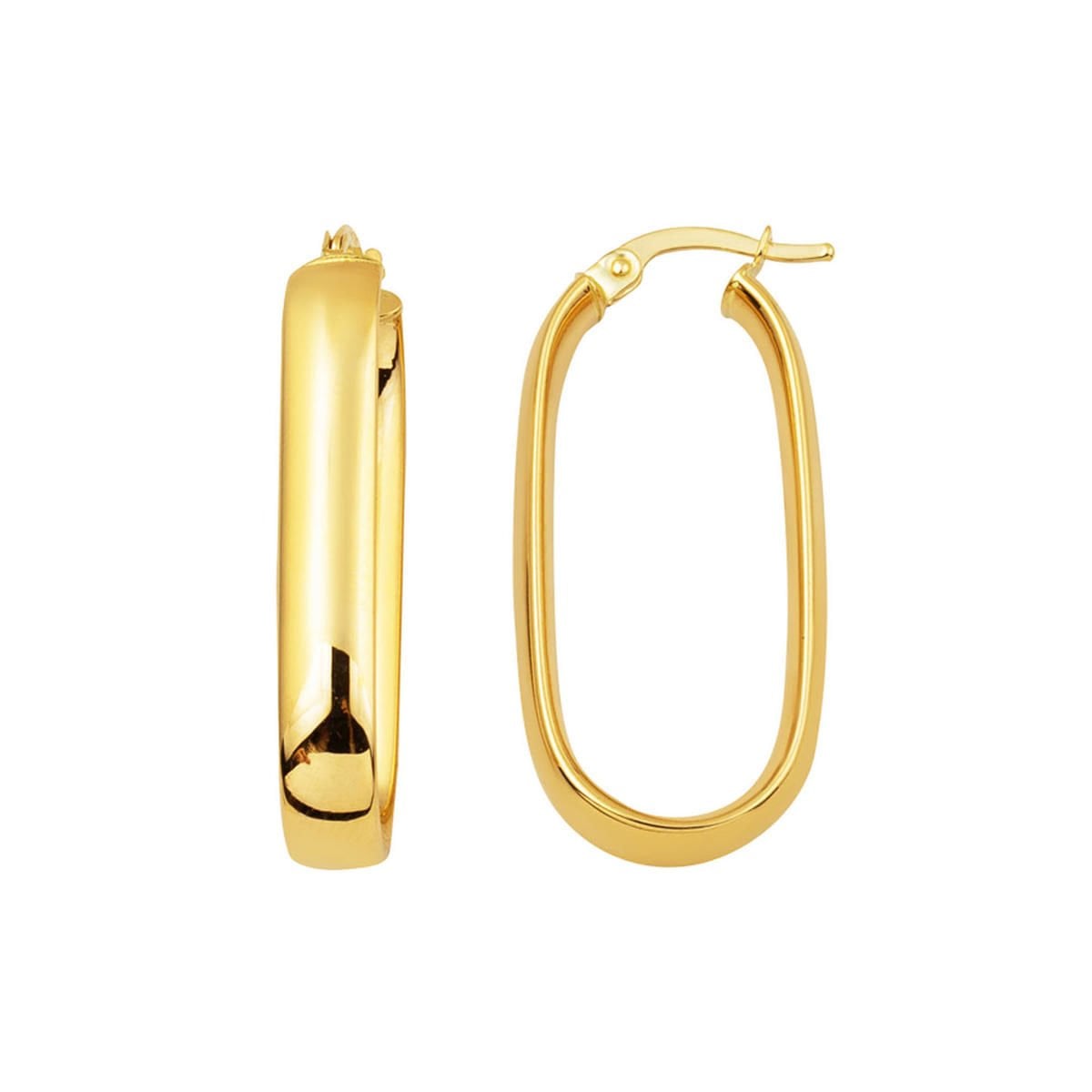 14K Gold Large Women's Hoop Earrings