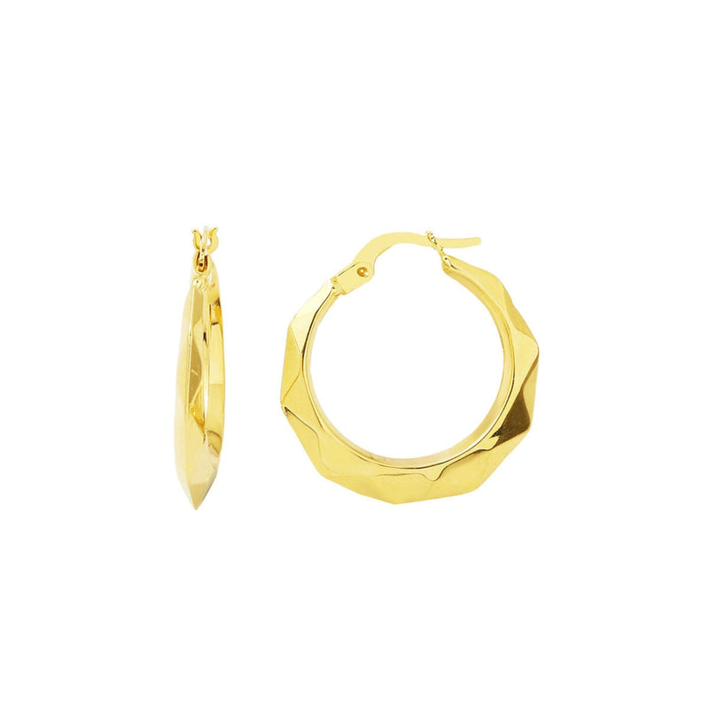 14K Yellow Gold Women's Lydia Hoop Earrings