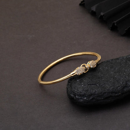 14K Yellow Gold Jaguar Italian Cubic Zirconia Bracelet