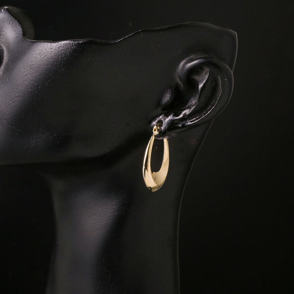 14K Yellow Gold Venus Hoop Earrings