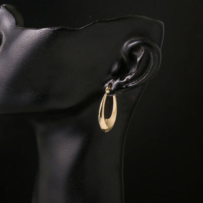 14K Yellow Gold Venus Hoop Earrings