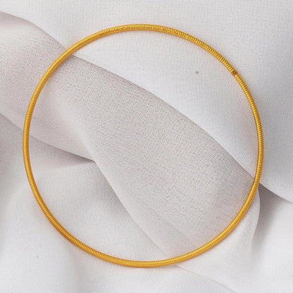 22K Yellow Gold Ribbed Ajda Bangle (6 g)