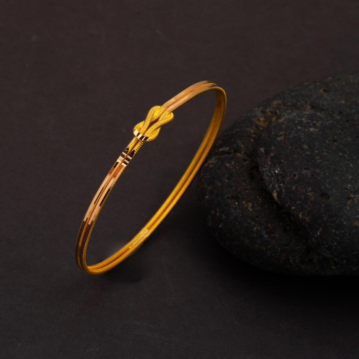 22K Yellow Gold Love Knot Ajda Bangle (15 g)