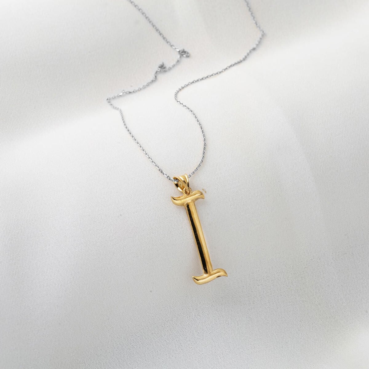 14K Yellow Gold Initial I Pendant