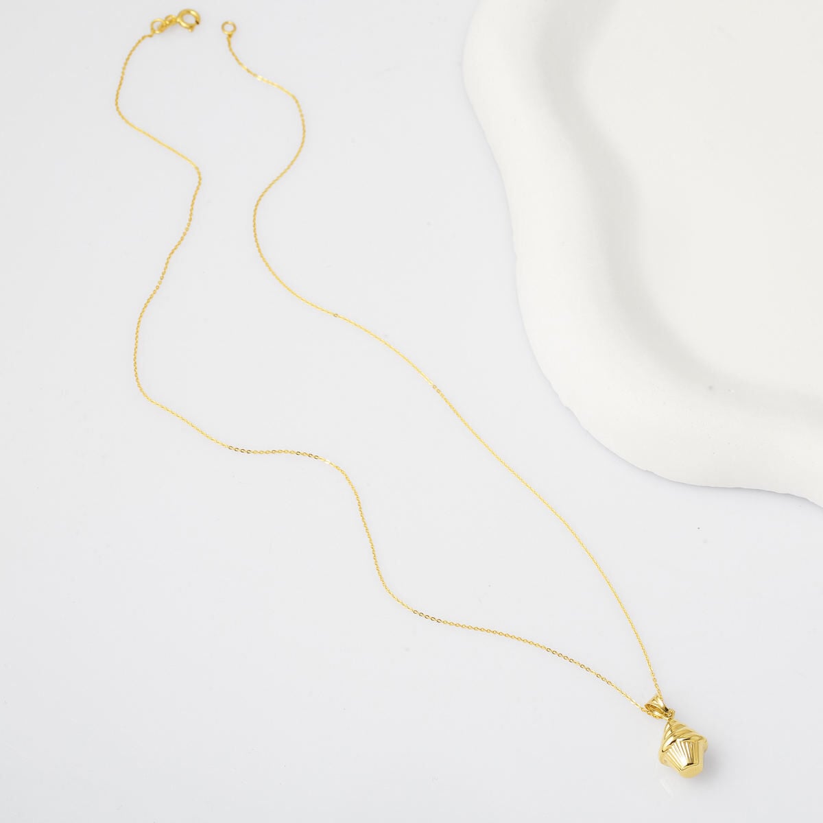 14K Yellow Gold Ice Cream Pendant