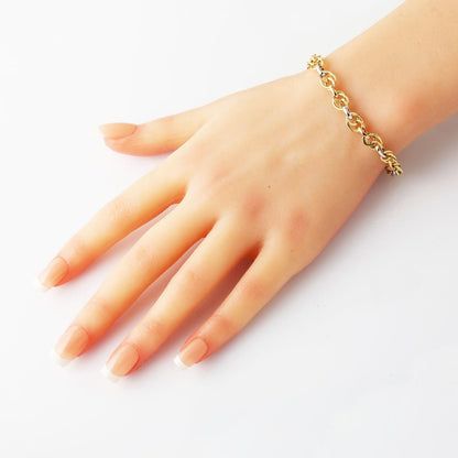14K Yellow Gold Hoop Hallow Bracelet (4.5 g)