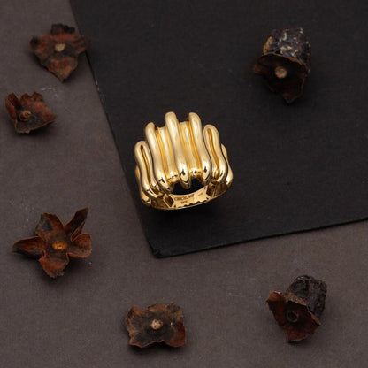 14K Yellow Gold Sequence Ring