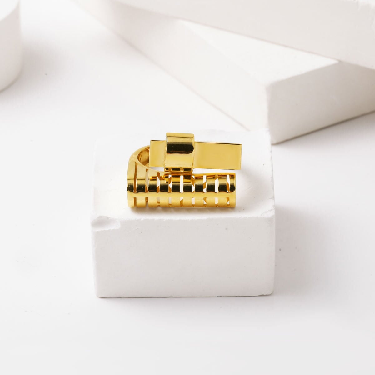 14K Yellow Gold Helix Ring