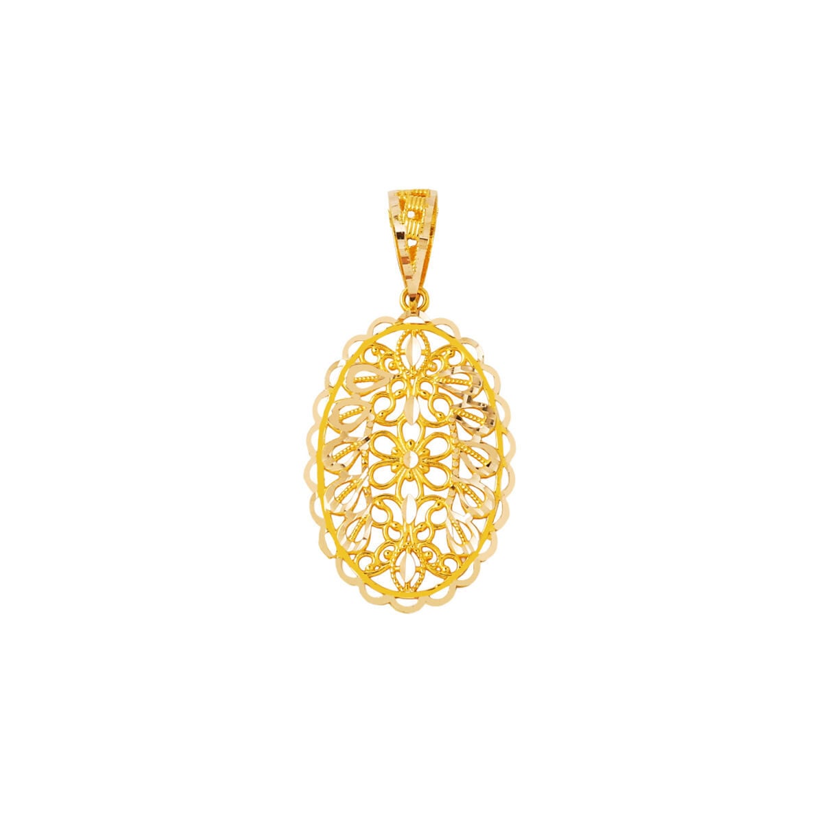 14K Yellow Gold Special Engraved Pendant