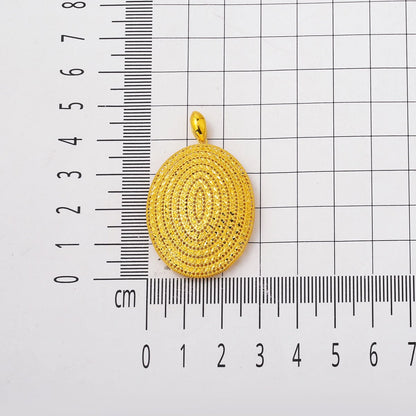 14K Yellow Gold Medallion Oval Bridal Necklace