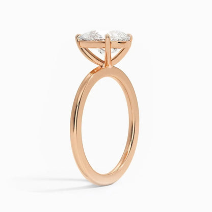 14K Rose Gold 1.50 Ct Oval Moissanite Solitaire Ring