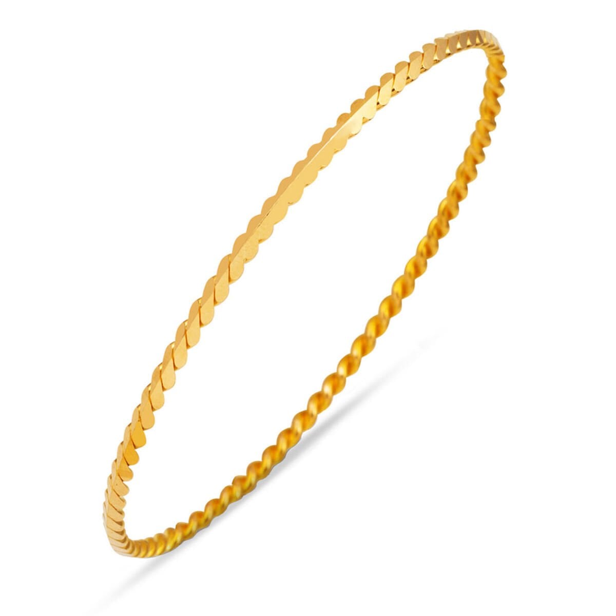22K Yellow Gold Twisted Ajda Bangle (13 g)