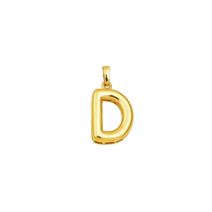 14K Yellow Gold Initial D Balloon Pendant