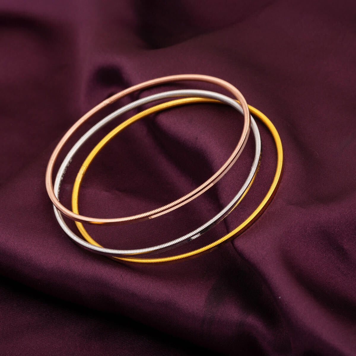 22K Tri-Color Gold Ajda Bangle (21 g)