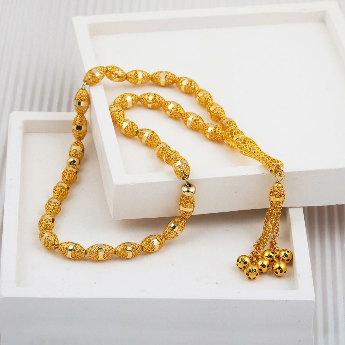 14K Yellow Gold Cakir Prayer Beads