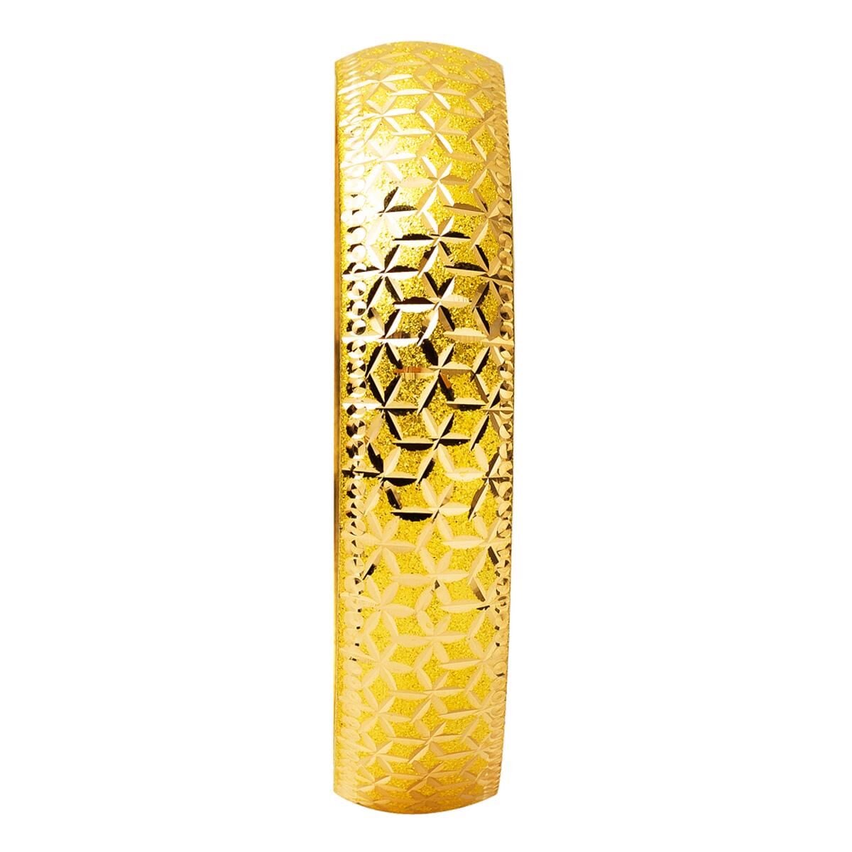 22K Yellow Gold Crushed Glass Bangle | Goldia.com