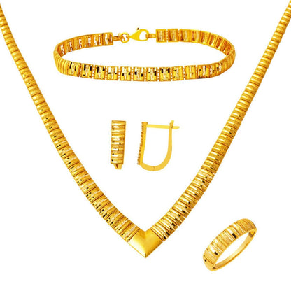 22K Yellow Gold Eye Jewelry Set