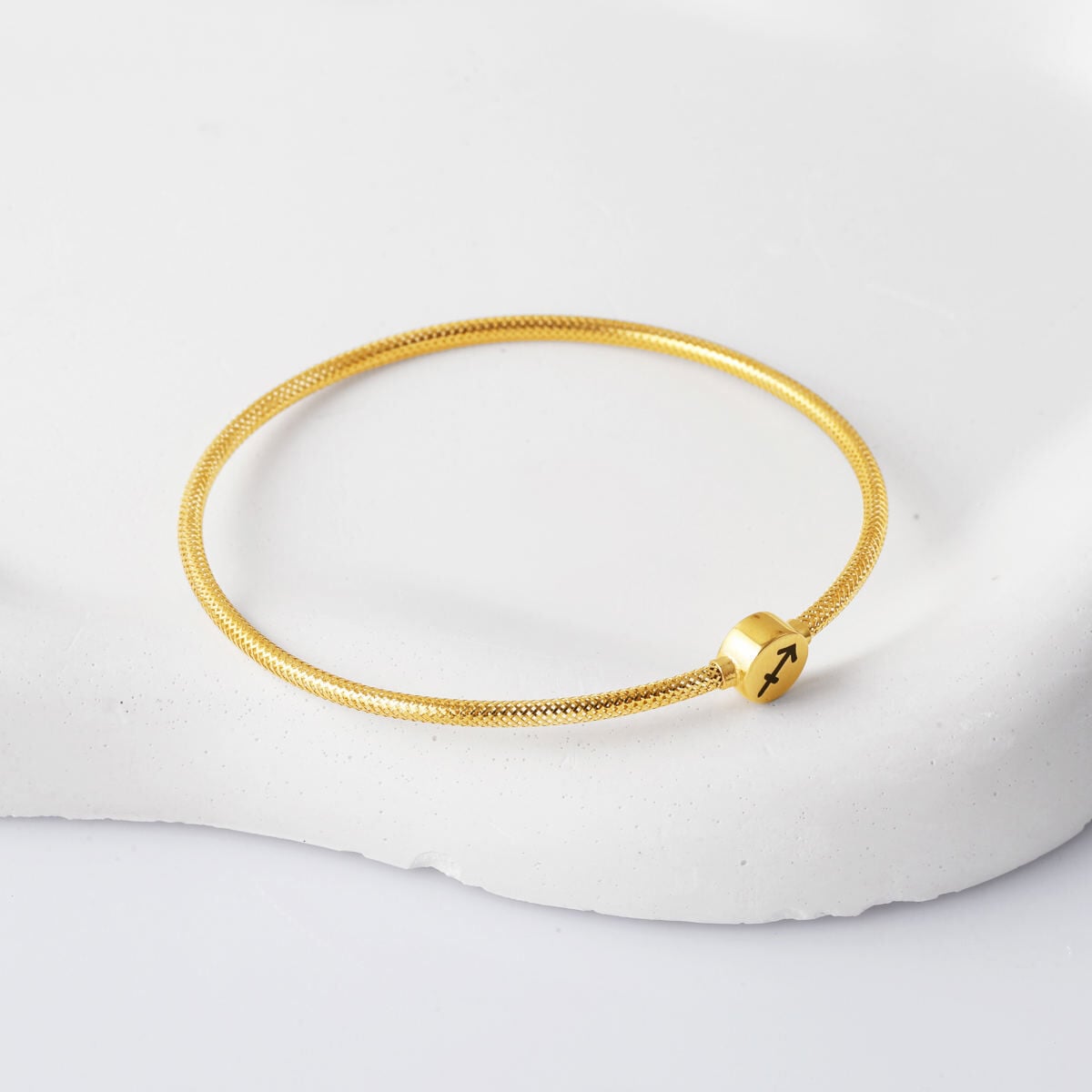 14K Yellow Gold Sagittarius Zodiac Italian Bracelet