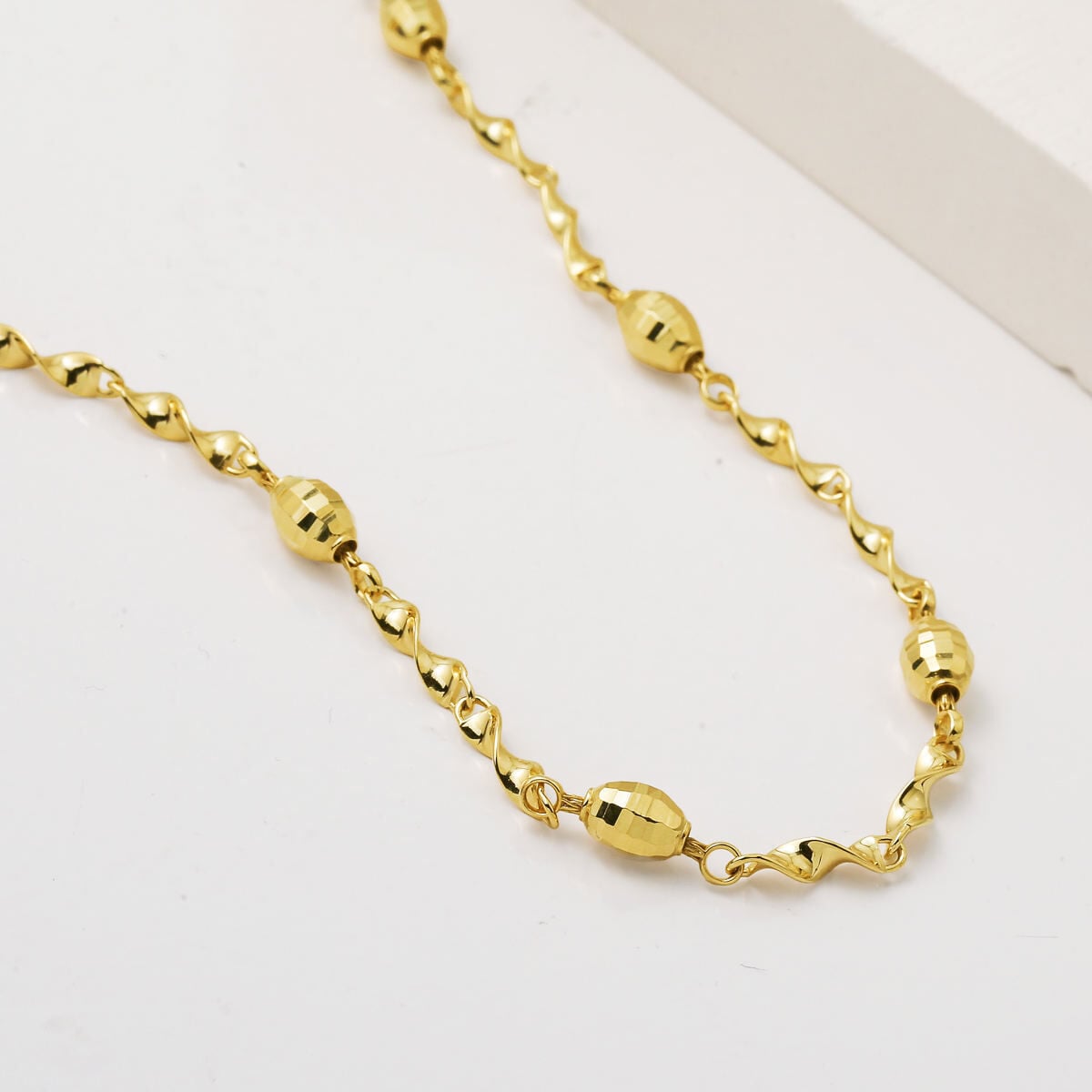 14K Yellow Gold Lia Sparkling Chain Set