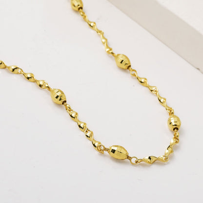 14K Yellow Gold Lia Sparkling Chain Set