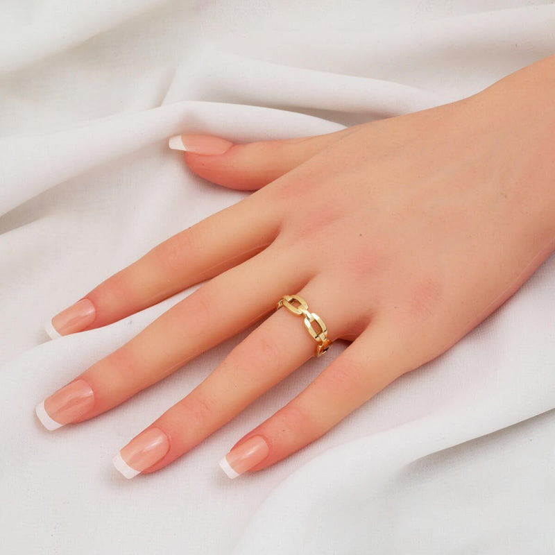 14K Yellow Gold Chain Ring (2.3 g)