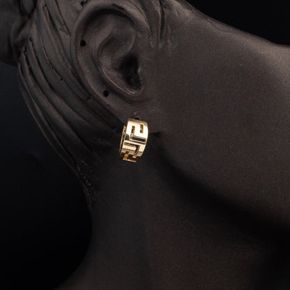 14K Yellow Gold Designer Inspired Hoop 3-Piece Jewelry Set