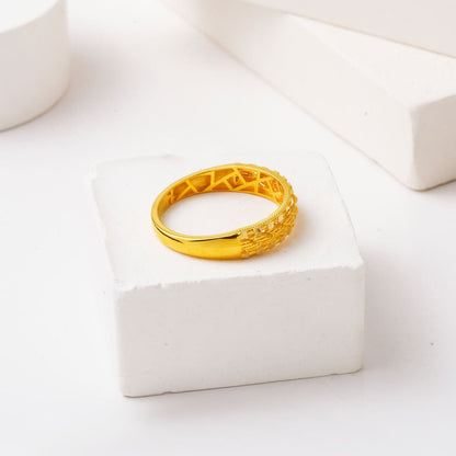 14K Yellow Gold Twisted Women's Ring