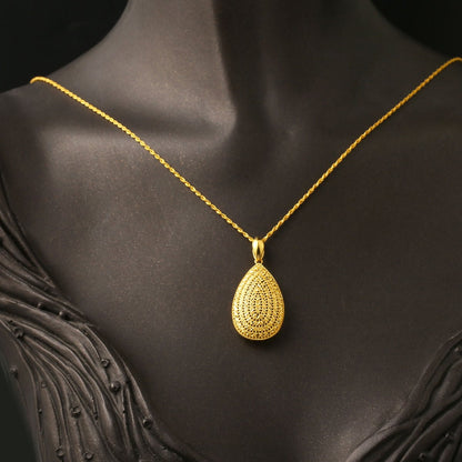 14K Yellow Gold Teardrop Bridal Necklace